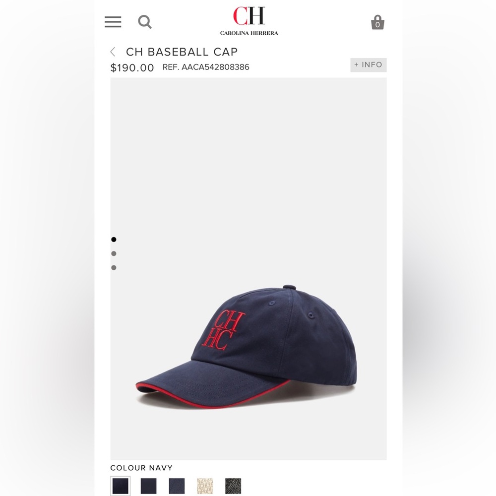 Baseball Cap Hat Carolina Herrera